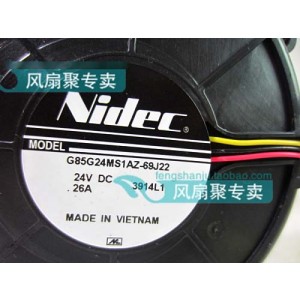 Nidec G85G24MS1AZ-69J22 24V 0.26A 2wires 3wires Cooling Fan